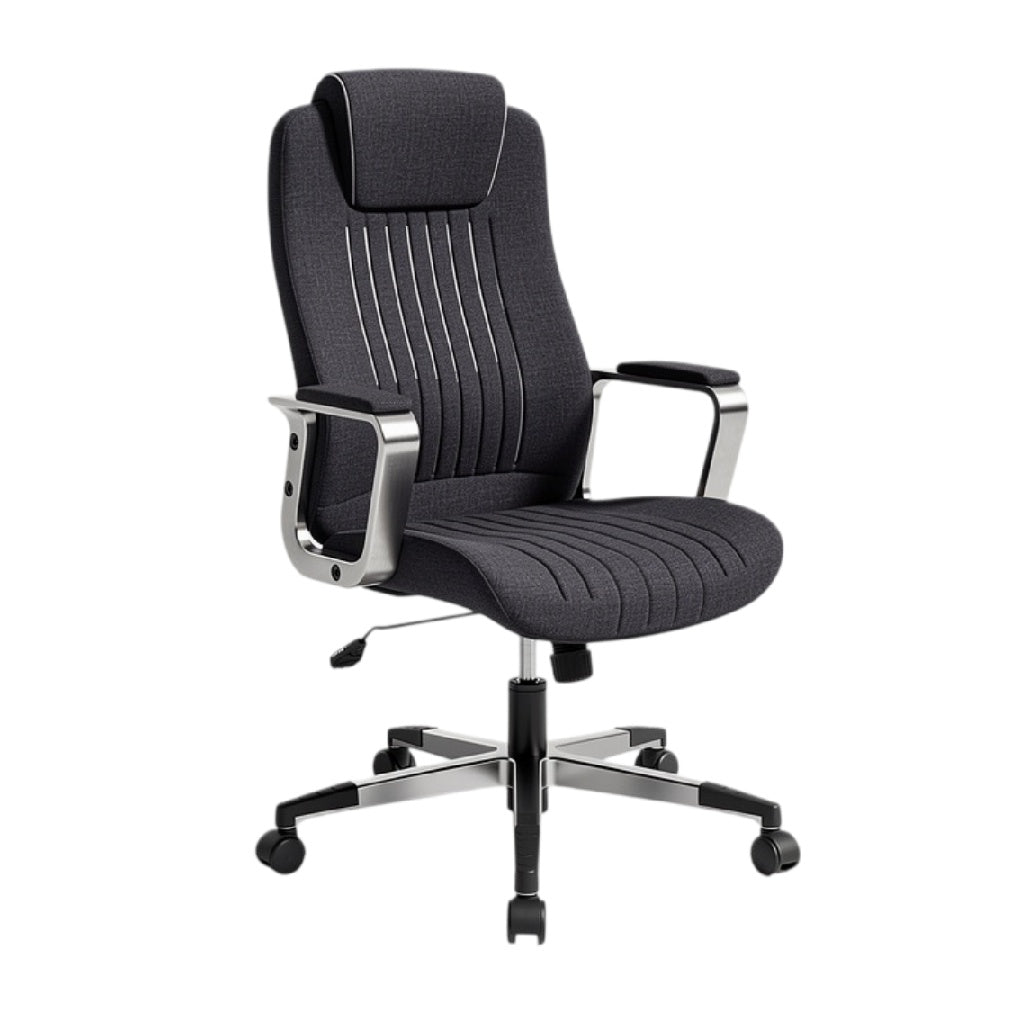 **Cadeira de Escritório Ergonômica com Apoio para a Cabeça e Rodízios**