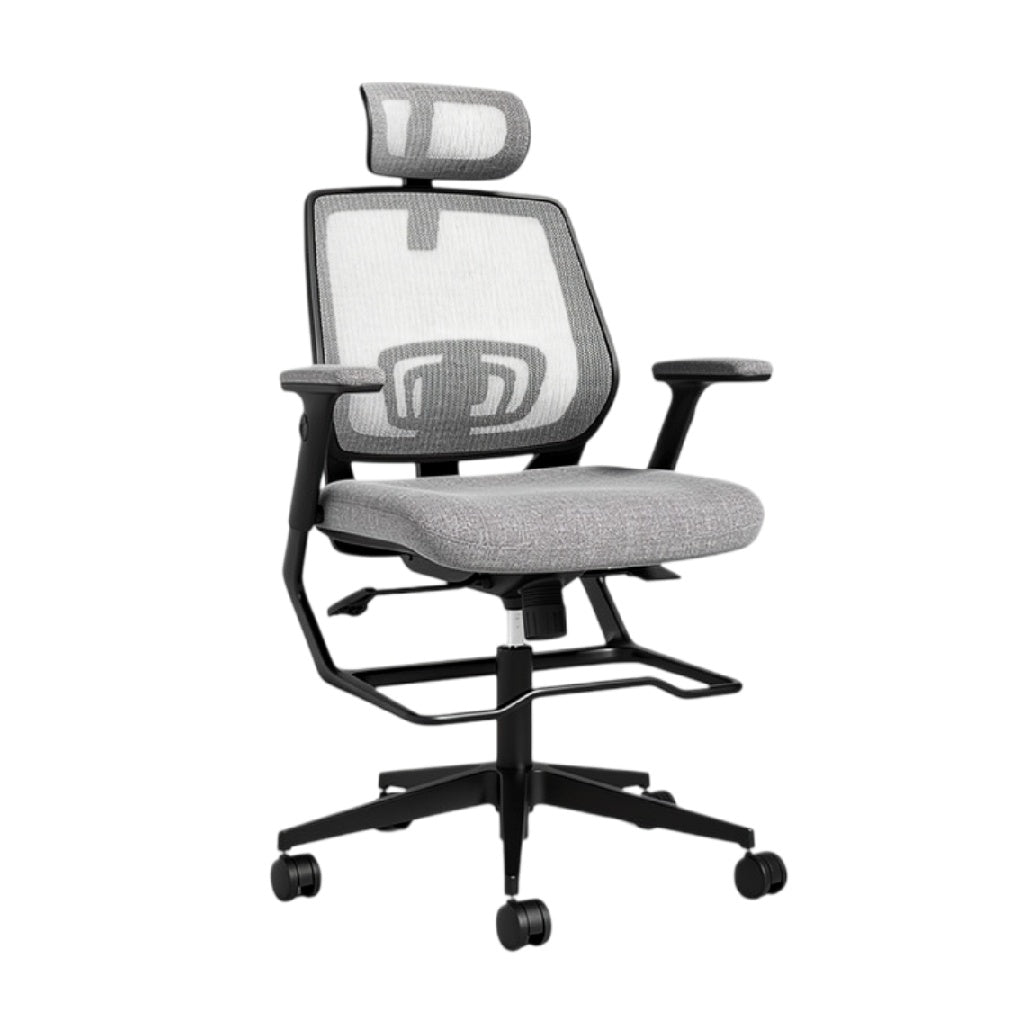 **Cadeira Ergonômica de Rede com Apoio para Cabeça e Ajuste de Altura**